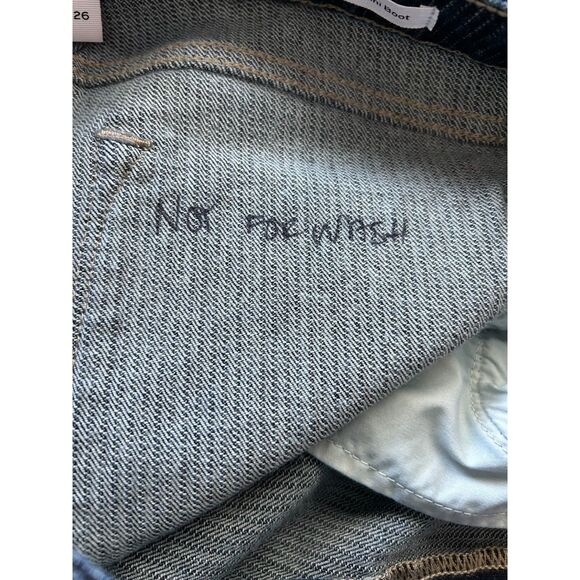 New SALESMAN SAMPLE Frame Le Crop Mini Boot Denim Jeans Blue size 26 E50 - Picture 12 of 12